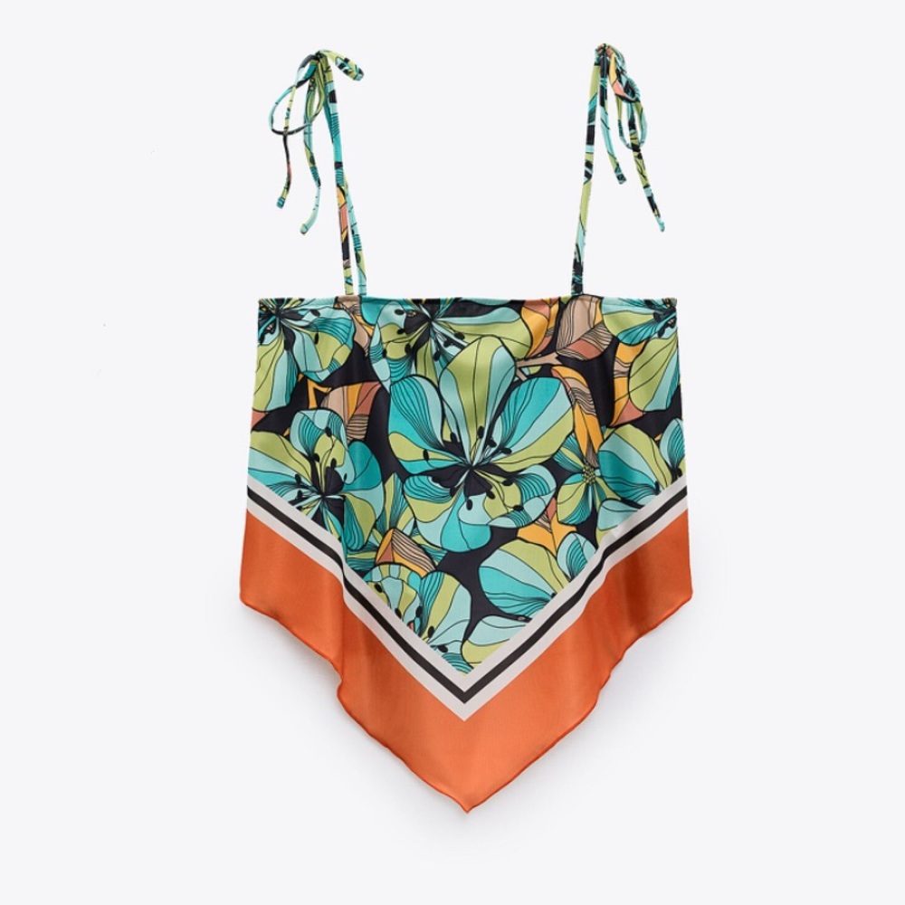 ZARA flowy print top